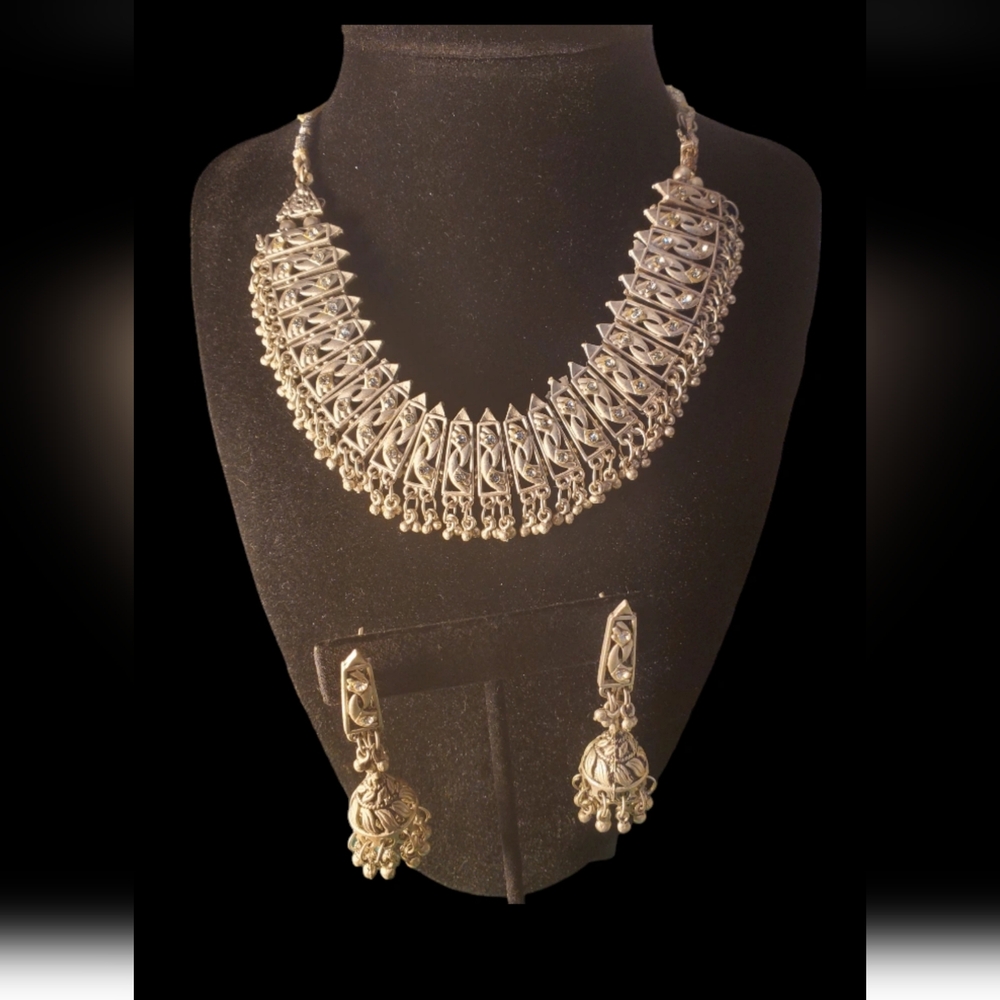 Oxidized Silver Idian Style Set